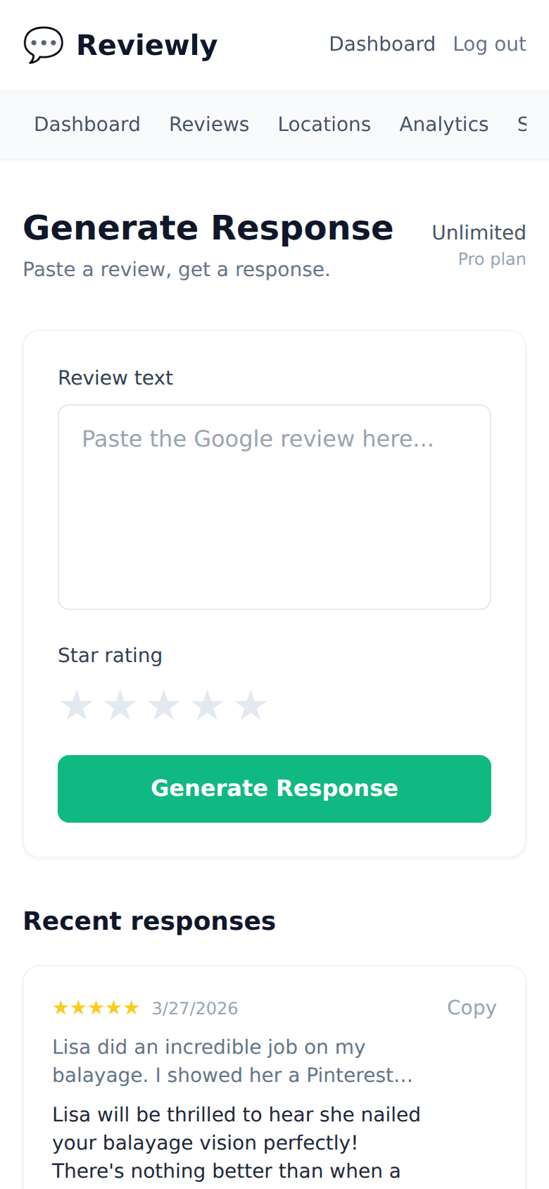 Respond to bad reviews from your phone